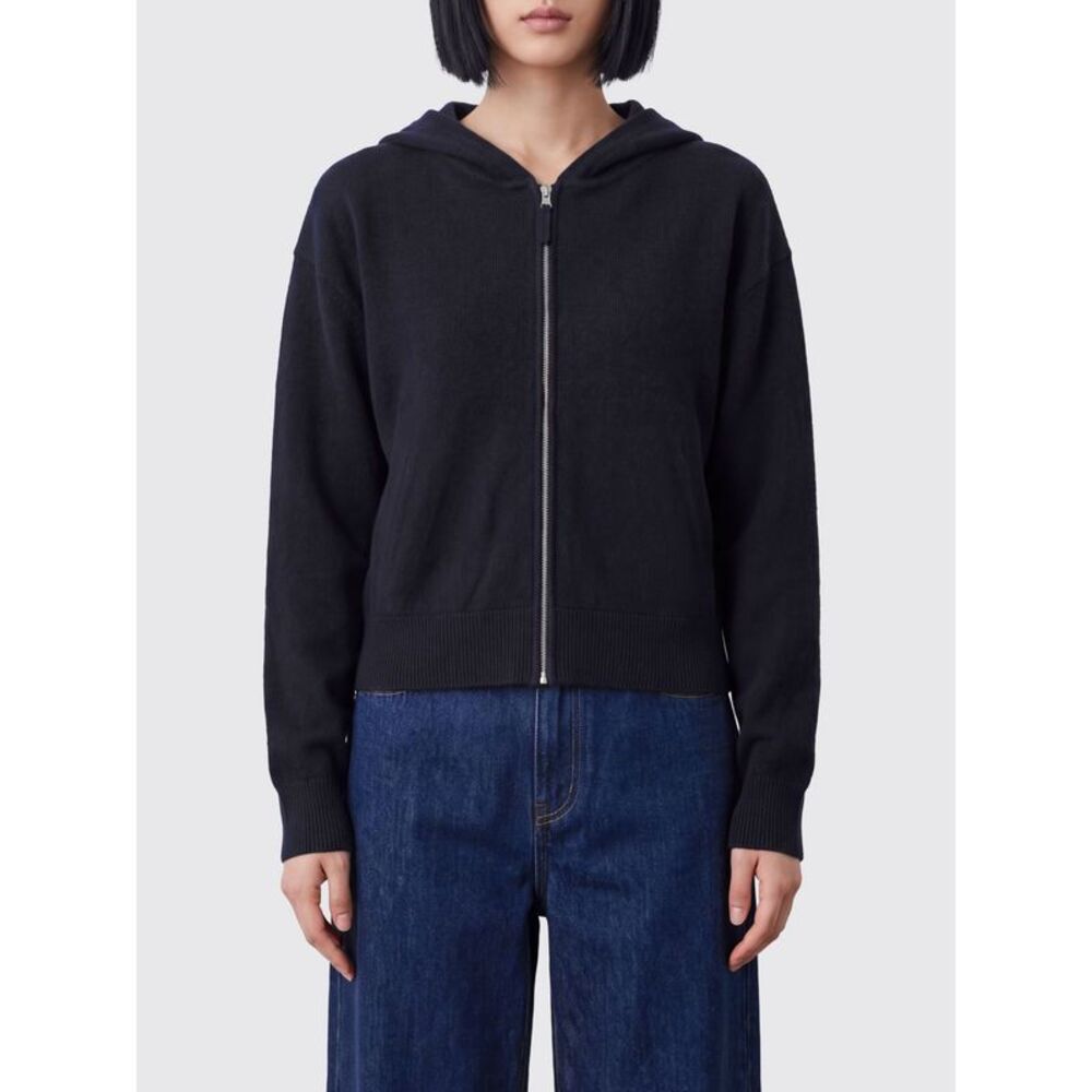 Allude Women Wool And Cashmere Knit Hooded Cardigan Allude With Zip Closure